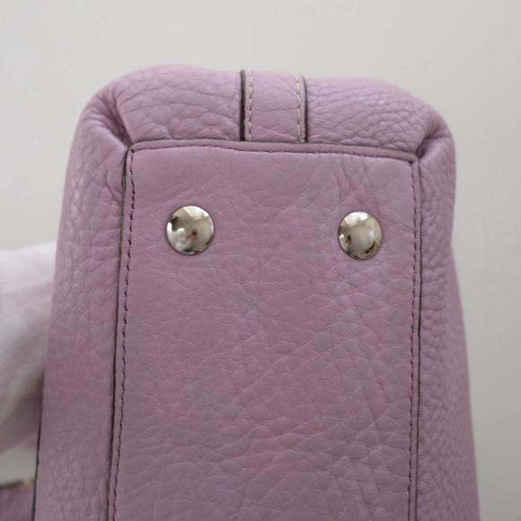 Y2K Coach Penelope Ruffle Purple Lavender Lilac Leather Shoulder Bag - Picture 10 of 13